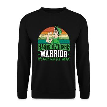 Gastroparesis Warrior It's Not For The Weak - Unisex Sweatshirt - black - Front - Alina (178cm) & Michal (187cm)