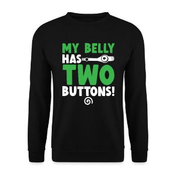 My Belly Has Two Buttons Gastroparesis Awareness - Unisex Sweatshirt - black - Front - Alina (178cm) & Michal (187cm)