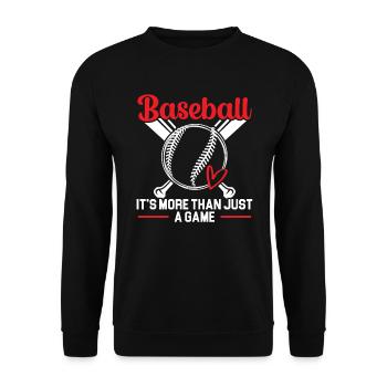 Baseball ist mehr als nur ein Spiel-Baseball-Liebhaber - Unisex Pullover - Schwarz - Vorne - Alina (178cm) & Michal (187cm)