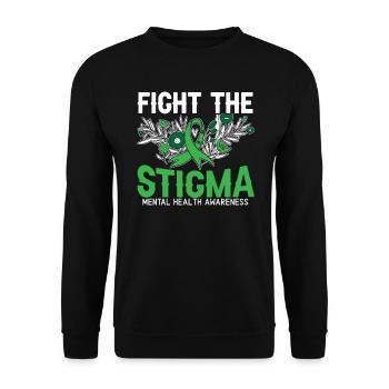 Combattre la stigmatisation Sensibilisation à la santé mentale - Sweat-shirt Unisexe - noir - Devant - Alina (178cm) & Michal (187cm)