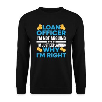 Credit Officer Job Profession Debt Loan Officer - Unisex Sweatshirt - black - Front - Alina (178cm) & Michal (187cm)