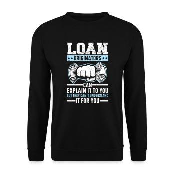 Credit Officer Job Profession Debt Loan Officer - Unisex Sweatshirt - black - Front - Alina (178cm) & Michal (187cm)