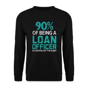 Credit Officer Job Profession Debt Loan Officer - Unisex Sweatshirt - black - Front - Alina (178cm) & Michal (187cm)