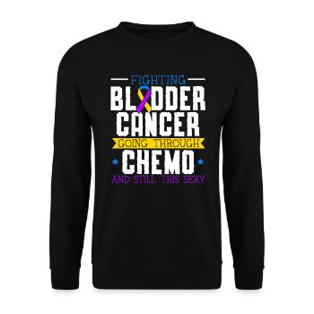 Cancer de la vessie Guerrier Sensibilisation au cancer de la vessie - Sweat-shirt Unisexe - noir - Devant - Alina (178cm) & Michal (187cm)
