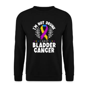 Cancer de la vessie Guerrier Sensibilisation au cancer de la vessie - Sweat-shirt Unisexe - noir - Devant - Alina (178cm) & Michal (187cm)