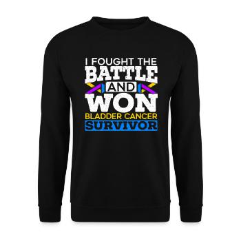 A combattu et gagné un survivant du cancer de la vessie - Sweat-shirt Unisexe - noir - Devant - Alina (178cm) & Michal (187cm)