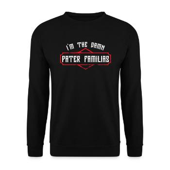 Vatertag Papa Bester Vater aller Zeiten Vaterschaft Papa - Unisex Pullover - Schwarz - Vorne - Alina (178cm) & Michal (187cm)