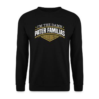 Vatertag Papa Bester Vater aller Zeiten Vaterschaft Papa - Unisex Pullover - Schwarz - Vorne - Alina (178cm) & Michal (187cm)