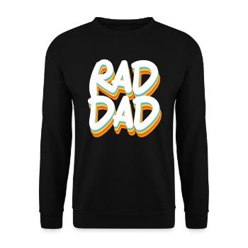 Fathers Day Papa Best Dad Ever Fatherhood Daddy - Unisex Sweatshirt - black - Front - Alina (178cm) & Michal (187cm)