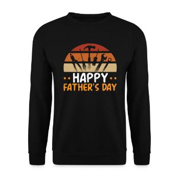 Vatertag Papa Bester Vater aller Zeiten Vaterschaft Papa - Unisex Pullover - Schwarz - Vorne - Alina (178cm) & Michal (187cm)
