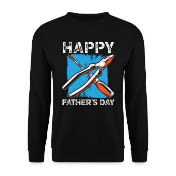Vatertag Papa Bester Vater aller Zeiten Vaterschaft Papa - Unisex Pullover - Schwarz - Vorne - Alina (178cm) & Michal (187cm)