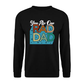 Fathers Day Papa Best Dad Ever Fatherhood Daddy - Unisex Sweatshirt - black - Front - Alina (178cm) & Michal (187cm)