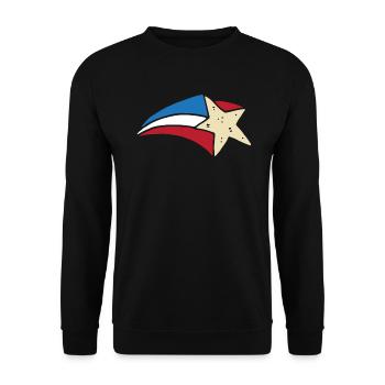 Amérique patriotique États-Unis Drapeau 4 juillet Américain - Sweat-shirt Unisexe - noir - Devant - Alina (178cm) & Michal (187cm)