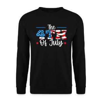 Amérique patriotique États-Unis Drapeau 4 juillet Américain - Sweat-shirt Unisexe - noir - Devant - Alina (178cm) & Michal (187cm)