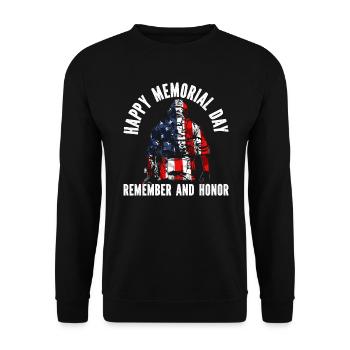 Patriotic Veteran USA Flag American Memorial Day - Sweat-shirt Unisexe - noir - Devant - Alina (178cm) & Michal (187cm)
