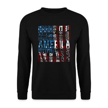 Patriotischer Veteran USA Flagge Amerikanischer Gedenktag - Unisex Pullover - Schwarz - Vorne - Alina (178cm) & Michal (187cm)