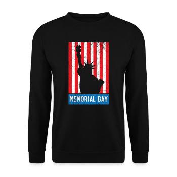 Patriotic Veteran USA Flag American Memorial Day - Sweat-shirt Unisexe - noir - Devant - Alina (178cm) & Michal (187cm)