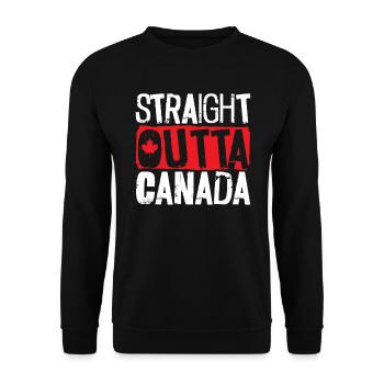 Happy Canada Day Canadian Canada Flag Maple Leaf - Unisex Sweatshirt - black - Front - Alina (178cm) & Michal (187cm)