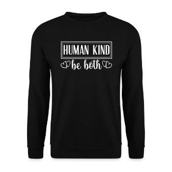 Human Kind Be Both Kindness Kind Orange Day - Unisex Sweatshirt - black - Front - Alina (178cm) & Michal (187cm)