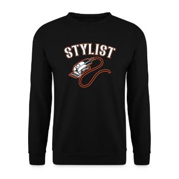 Stylist Haircut Barbershop Hairstylist Barber - Unisex Sweatshirt - black - Front - Alina (178cm) & Michal (187cm)