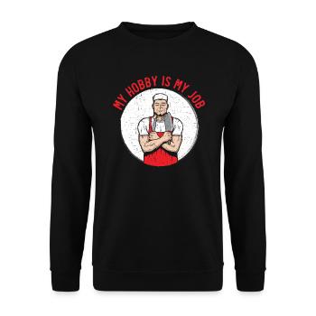 Boucher Dictons Boucherie Profession Boucherie Profession Boucherie Boucherie Boucherie Boucherie Profession Boucherie Boucherie - Sweat-shirt Unisexe - noir - Devant - Alina (178cm) & Michal (187cm)