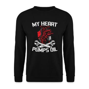 Les mécaniciens diesel ont de plus gros outils Mécanicien automobile - Sweat-shirt Unisexe - noir - Devant - Alina (178cm) & Michal (187cm)