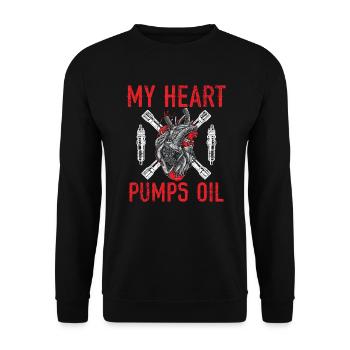 Les mécaniciens diesel ont de plus gros outils Mécanicien automobile - Sweat-shirt Unisexe - noir - Devant - Alina (178cm) & Michal (187cm)