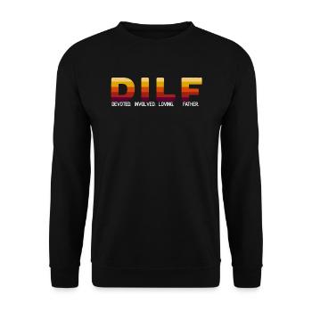Fathers Day Dad Devoted Involved Loving Father - Unisex Sweatshirt - black - Front - Alina (178cm) & Michal (187cm)
