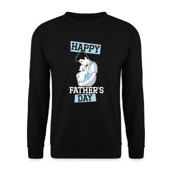 Vatertag Papa Bester Vater aller Zeiten Vaterschaft Papa - Unisex Pullover - Schwarz - Vorne - Alina (178cm) & Michal (187cm)