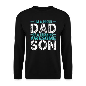 Vatertag Papa Bester Vater aller Zeiten Vaterschaft Papa - Unisex Pullover - Schwarz - Vorne - Alina (178cm) & Michal (187cm)