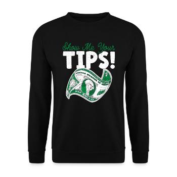 Montrez-moi vos conseils Serveur Serveuse Barman - Sweat-shirt Unisexe - noir - Devant - Alina (178cm) & Michal (187cm)