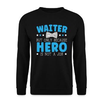 Serveur Serveuse Barman Mixologue Barman Bartending - Sweat-shirt Unisexe - noir - Devant - Alina (178cm) & Michal (187cm)