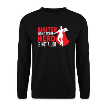 Serveur Serveuse Barman Mixologue Barman Bartending - Sweat-shirt Unisexe - noir - Devant - Alina (178cm) & Michal (187cm)
