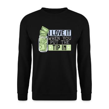 Kellner Kellnerin Barkeeper Barkeeper Barkeeper Barkeeper - Unisex Pullover - Schwarz - Vorne - Alina (178cm) & Michal (187cm)