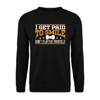 Serveur Serveuse Barman Mixologue Barman Bartending - Sweat-shirt Unisexe - noir - Devant - Alina (178cm) & Michal (187cm)