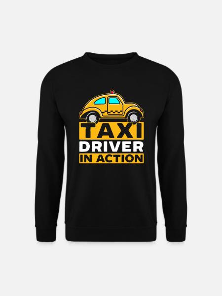 Taxifahrer in Aktion Taxicab Taxifahrer Cabbie - Unisex Pullover - Schwarz