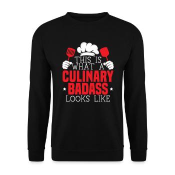 Culinary Gangster Pastry Chef Cooking Culinary - Unisex Sweatshirt - black - Front - Alina (178cm) & Michal (187cm)