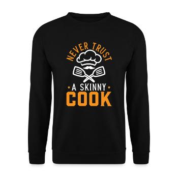 Culinary Gangster Pastry Chef Cooking Culinary - Unisex Sweatshirt - black - Front - Alina (178cm) & Michal (187cm)