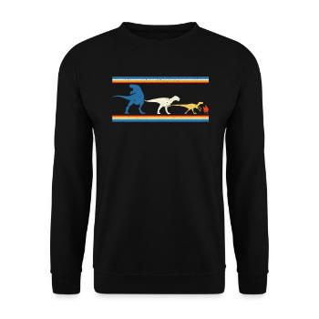 Hühnerzüchter Hühnerflüsterer Nutztier - Unisex Pullover - Schwarz - Vorne - Alina (178cm) & Michal (187cm)
