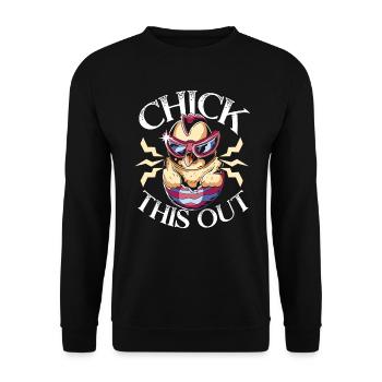 Chicken Farmer Chicken Whisperer Farm Animal - Unisex Sweatshirt - black - Front - Alina (178cm) & Michal (187cm)