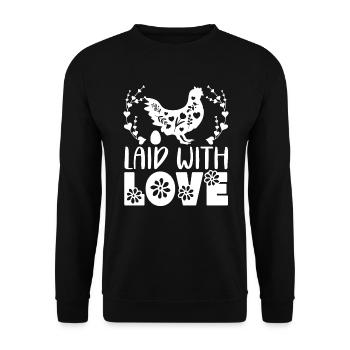 Éleveur de poulet Chuchoteur de poulet Animal de ferme - Sweat-shirt Unisexe - noir - Devant - Alina (178cm) & Michal (187cm)