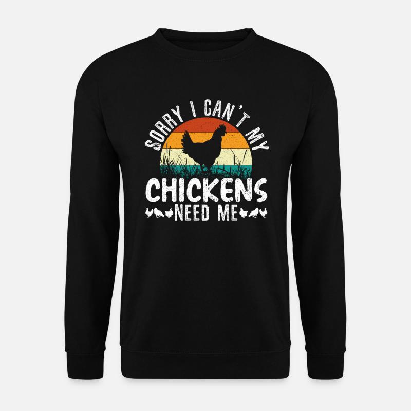 Hühnerzüchter Hühnerflüsterer Nutztier - Unisex Pullover - Schwarz