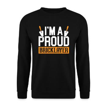 Briques Briques Ouvrier de la construction Briqueteur-maçon - Sweat-shirt Unisexe - noir - Devant - Alina (178cm) & Michal (187cm)