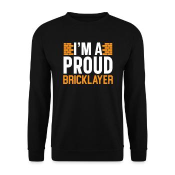 Briques Briques Ouvrier de la construction Briqueteur-maçon - Sweat-shirt Unisexe - noir - Devant - Alina (178cm) & Michal (187cm)