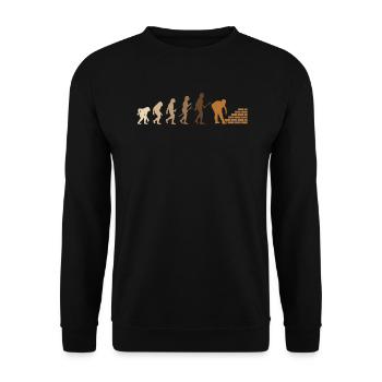 Briques Briques Ouvrier de la construction Briqueteur-maçon - Sweat-shirt Unisexe - noir - Devant - Alina (178cm) & Michal (187cm)