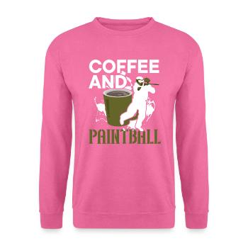 Kaffeetrinker Paintballspieler Paintballer - Unisex Pullover - Pink - Vorne