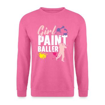 Mädchen Paintballer Paintballspieler Paintballer - Unisex Pullover - Pink - Vorne