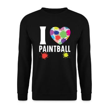 Paintball Paint Gun Paintball Player Paintballer - Unisex Sweatshirt - black - Front - Alina (178cm) & Michal (187cm)
