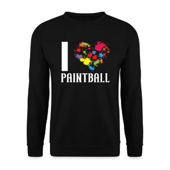 Paintball Paint Gun Paintball Player Paintballer - Unisex Sweatshirt - black - Front - Alina (178cm) & Michal (187cm)
