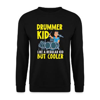 Drummer Musical Instrument Musician Drum Player - Unisex Sweatshirt - black - Front - Alina (178cm) & Michal (187cm)